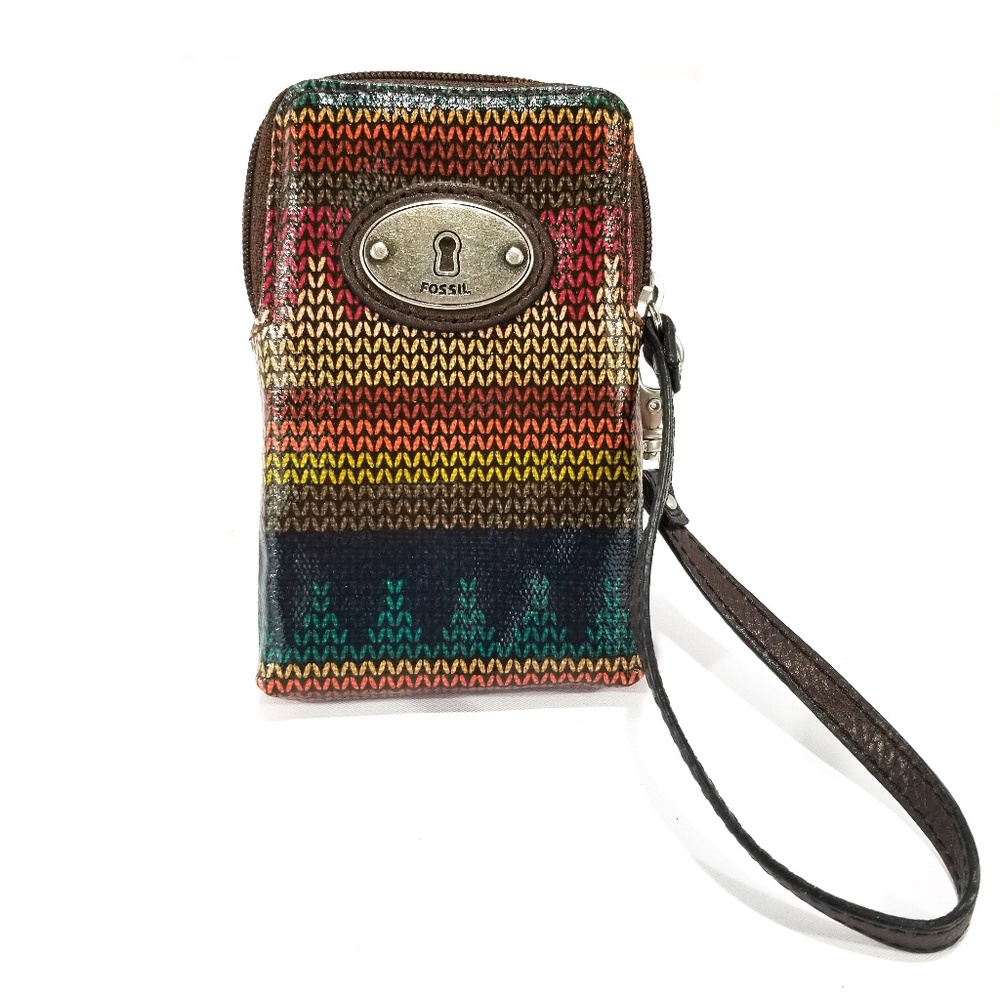 Fossil Key-Per Phone Wristlet Aztec Polka Dot -